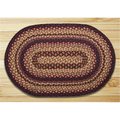 Earth Rugs Oval Shaped Rug Black Cherry Chocolate and Cream 4371